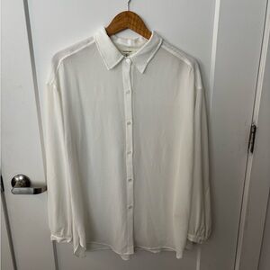 Max Studio White Button Down Shirt